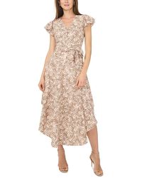 Vince Camuto - V Neck Flutter Sleeve Maxi Dress - Lyst