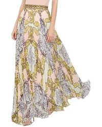 Alice + Olivia - Printed Long Skirt - Lyst
