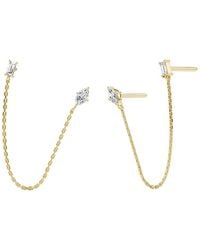 Vrai - Shooting Star Draped Studs, 0.28Ctw Marquise & Baguette Lab Grown Diamond - Lyst