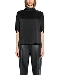 LAPOINTE - Satin Cape Tee - Lyst