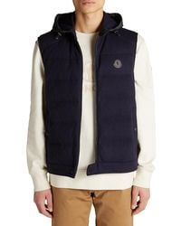 Moncler - Rezila Cashmere & Nylon Full Zip Hooded Down Vest - Lyst
