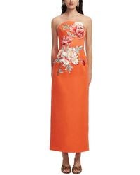 LEO LIN - Ava Applique Floral Bustier Maxi Dress - Lyst