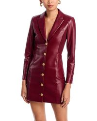 Alice + Olivia - Michelle Faux Leather Dress - Lyst