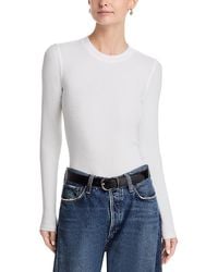 FRAME - The Long Sleeve Rib Tee - Lyst