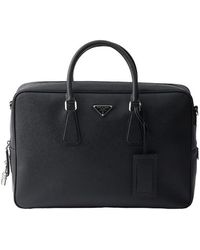 Prada - Saffiano Leather Work Bag - Lyst