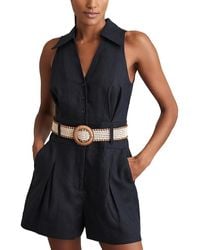 Reiss - Anjie Linen Playsuit - Lyst