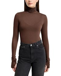 MARCELLA - Eloise Sheer Turtleneck Top - Lyst
