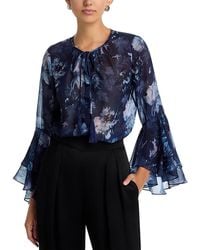 Kobi Halperin - Mullin Printed Flared Sleeve Blouse - Lyst