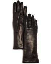 Bloomingdale's Cashmere Lined Leather Gloves - Black