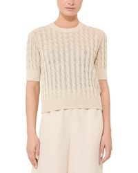 Max Mara - Mxmtalamo Linen Cable Knit Top - Lyst