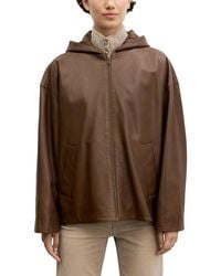 Gerard Darel - Pam Leather Hooded Jacket - Lyst