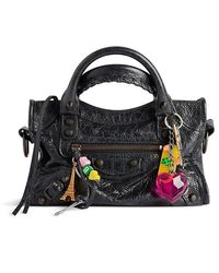 Balenciaga Le City Mini Bag With Charms in Black | Lyst