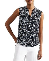 Hobbs - Armelle Split Neck Blouse - Lyst