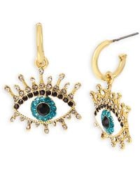Kurt Geiger - Evil Eye Crystal Drop Earrings - Lyst