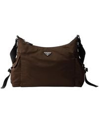 Prada - Explore Re-Nylon And Leather Bag - Lyst