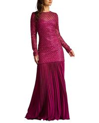 Tadashi Shoji - Halim Sequin Embroidered Illusion Gown - Lyst