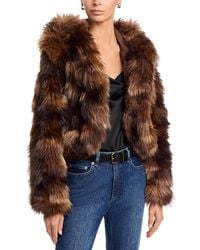 Cinq À Sept - Sybella Patchwork Faux Fur Coat - Lyst