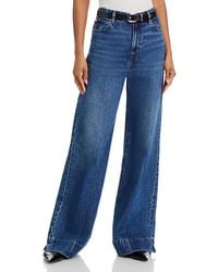 FRAME - The Slice High Rise Flare Wide Leg Jeans - Lyst