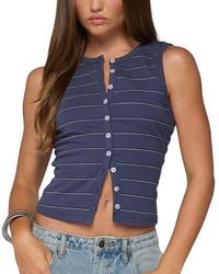 Edikted - Brynne Striped Button Up Top - Lyst