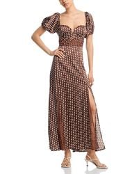 Aqua - Polka Dot Lace Trim Dress - Lyst
