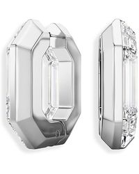 Swarovski - Lucent Crystal Octagon Hoop Earrings - Lyst