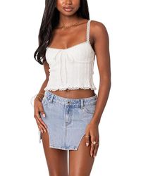 Edikted - Lacey Knit Tank Top - Lyst