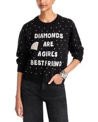 Alice + Olivia - Perry Wool Blend Embroidered Rhinestone Sweater - Lyst