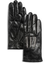 Echo - Three Point Beaded Leather Gloves - Lyst