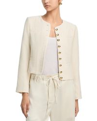 Aqua - Multi Button Tweed Jacket - Lyst