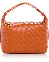 Bottega Veneta - Mini Wallace Intrecciato Leather Top Handle Bag - Lyst