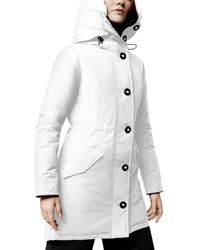 Canada Goose Rossclair Hooded Down Parka - White