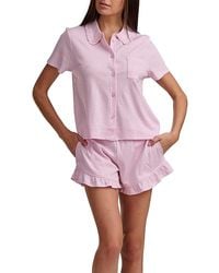 Splendid - Short Sleeve Boxer Pajama Set - Lyst