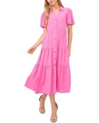 BRBRMDXJ Women's Tiered Maxi Dress | Soft Cotton, Puff Sleeves & Pocket