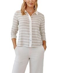 Bella Dahl - Contrast Placket Button Down Shirt - Lyst