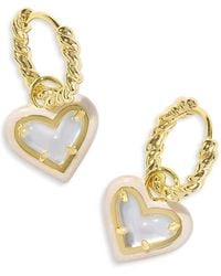 Kendra Scott - Ari Heart Dangle Rope Huggie Hoop Earrings - Lyst