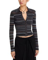 RE/DONE - Ribbed Polo Cardigan - Lyst