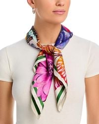 Echo - Magic Garden Silk Square Scarf - Lyst