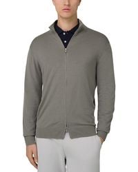 BOGGI - Superfine Full Zip Merino Wool Jumper - Lyst