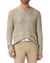 John Varvatos - Vinny Broken Pattern Henley Shirt - Lyst