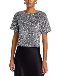 Steve Madden - Cressa Sequined Velvet Top - Lyst