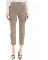 Theory - Slim Fit Cropped Houndstooth Pants - Lyst