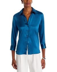 L'Agence - Dani Silk Charmeuse Blouse - Lyst