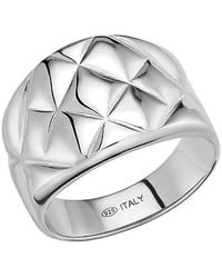 Oradina - Sterling Quilted Ring - Lyst