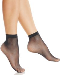 Fogal Fishnet Ankle Socks - Black