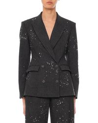 Des Phemmes - Des_Phemmes Embellished Double Breasted Blazer - Lyst