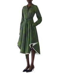Jason Wu - Smudged Canvas Silk Shirtdress - Lyst
