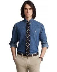 Polo Ralph Lauren - Classic Fit Long Sleeve Denim Cotton Button Down Shirt - Lyst