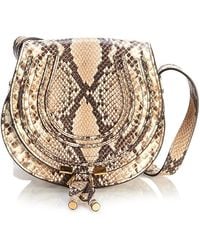 Chloé - Marcie Small Embossed Leather Saddle Bag - Lyst