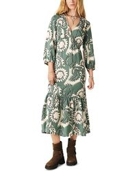 Ba&sh - Ferae Printed Midi Dress - Lyst