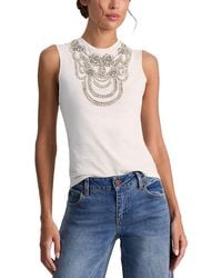 Alice + Olivia - Dede Rhinestone Embellished Tank Top - Lyst